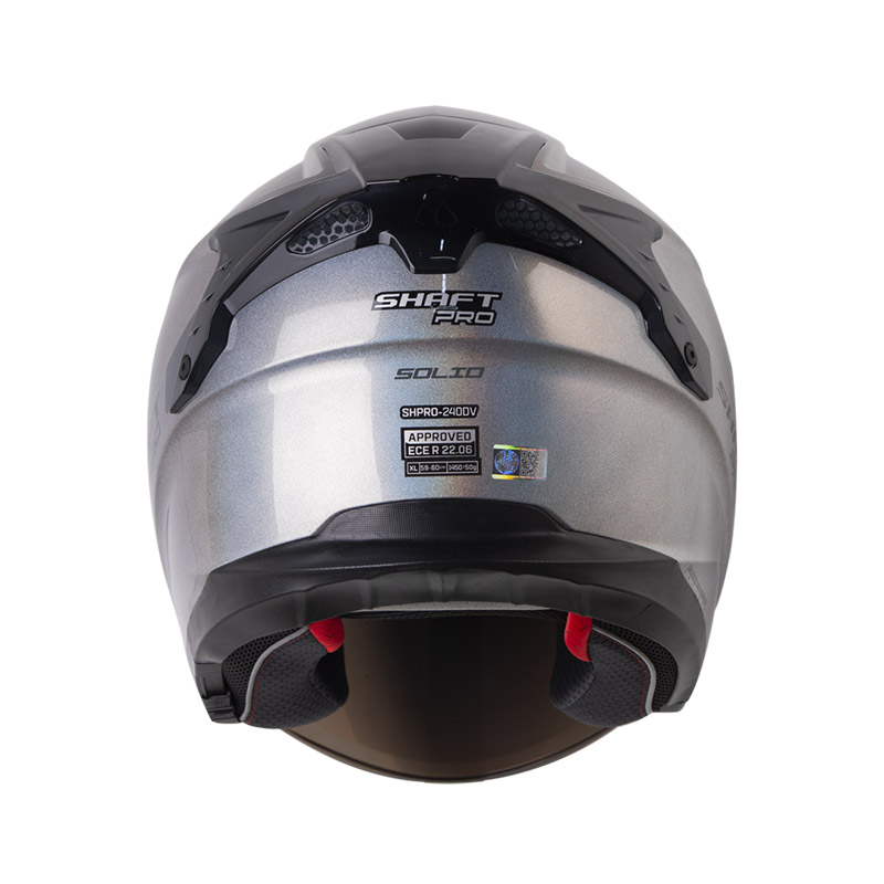 CASCO ABIERTO SHAFT PRO 240 DOBLE VISOR SOLID CAMALEON GRIS CLARO BRILLO