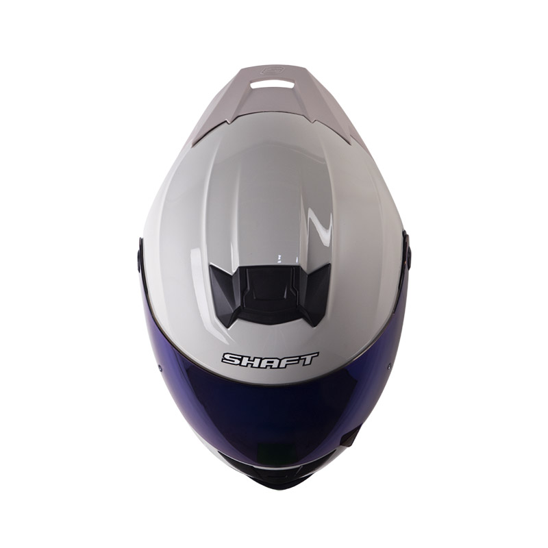 CASCO INTEGRAL SHAFT 502SP SOLID GRIS CLARO BLANCO VISOR AZUL