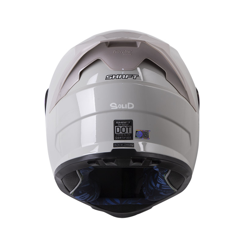 CASCO INTEGRAL SHAFT 502SP SOLID GRIS CLARO BLANCO VISOR AZUL