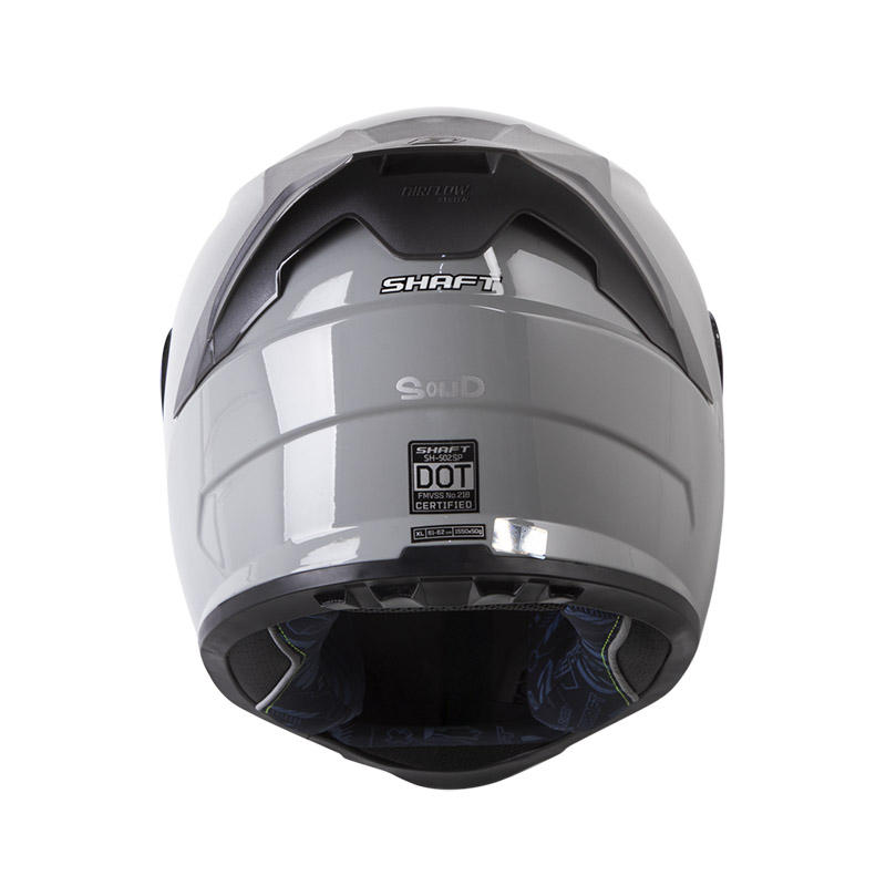 CASCO INTEGRAL SHAFT 502SP SOLID GRIS SILVER BRILLO VISOR AZUL