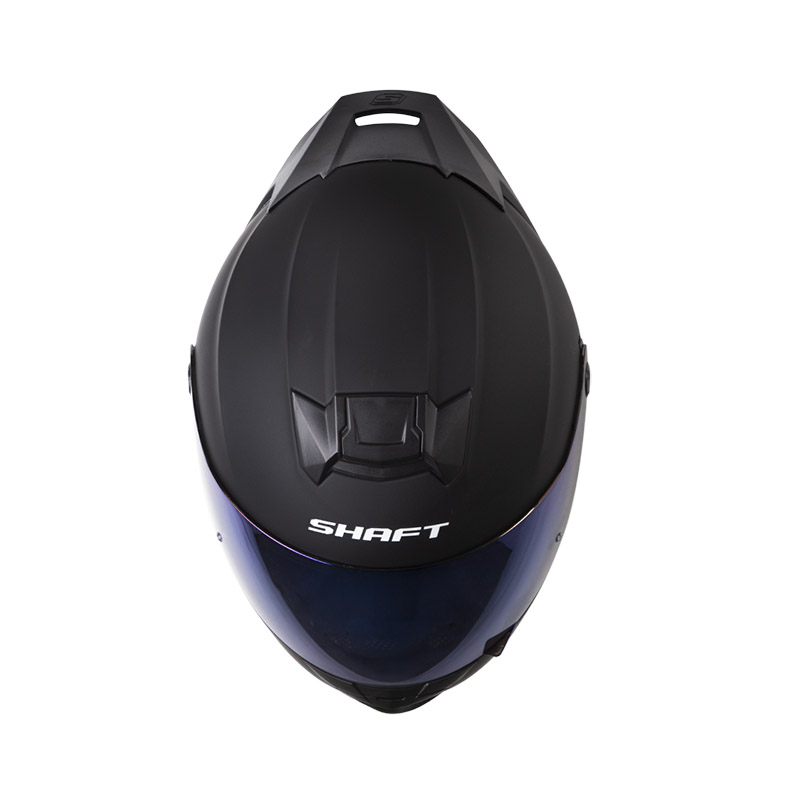 CASCO INTEGRAL SHAFT 502SP SOLID NEGRO AZUL MATE VISOR AZUL