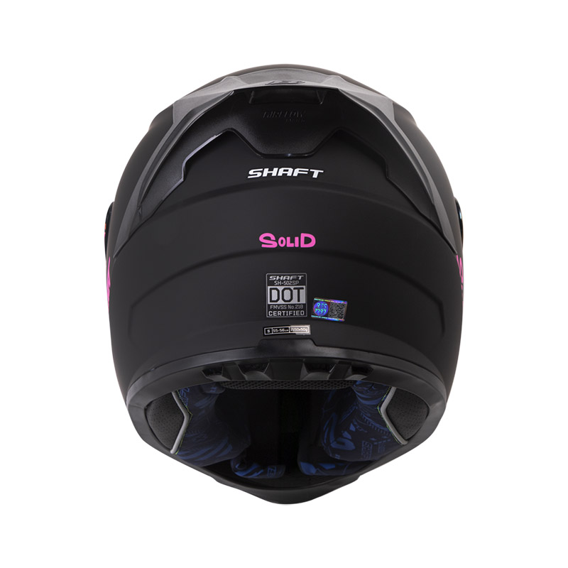 CASCO INTEGRAL SHAFT 502SP SOLID NEGRO FUCSIA MATE VISOR FUCSIA