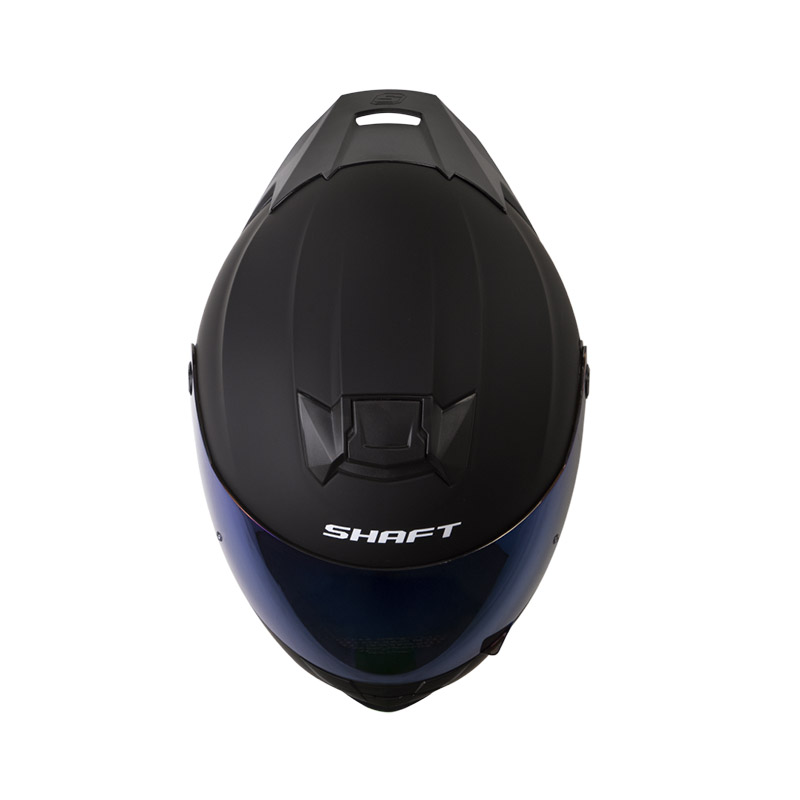 CASCO INTEGRAL SHAFT 502SP SOLID NEGRO GRIS OSCURO MATE VISOR AZUL