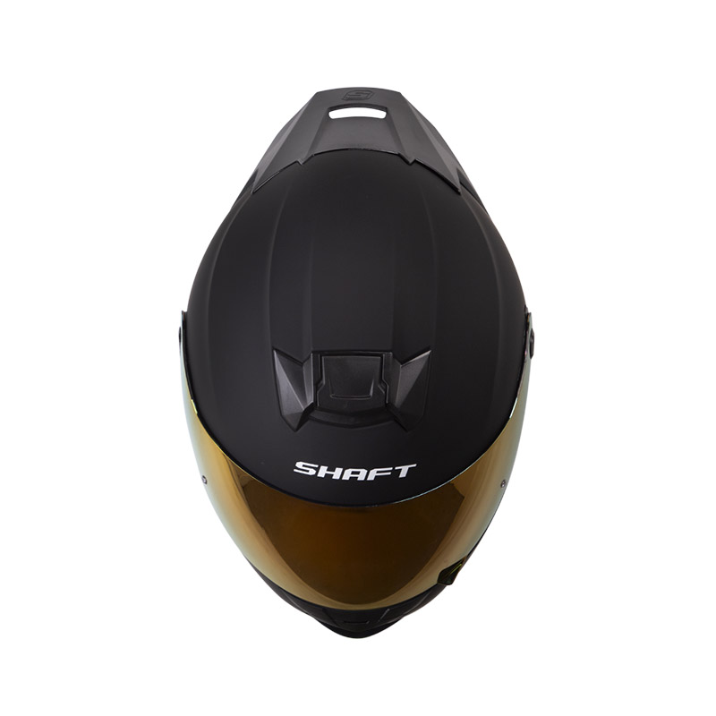 CASCO INTEGRAL SHAFT 502SP SOLID NEGRO ROJO MATE VISOR IRIDIUM ROJO