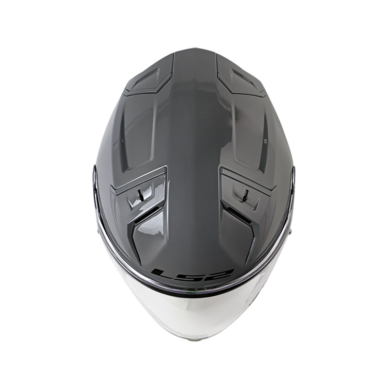 CASCO ABIERTO LS2 603 INFINITY II SOLID GRIS BRILLO