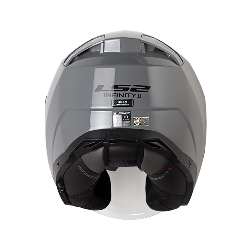 CASCO ABIERTO LS2 603 INFINITY II SOLID GRIS BRILLO