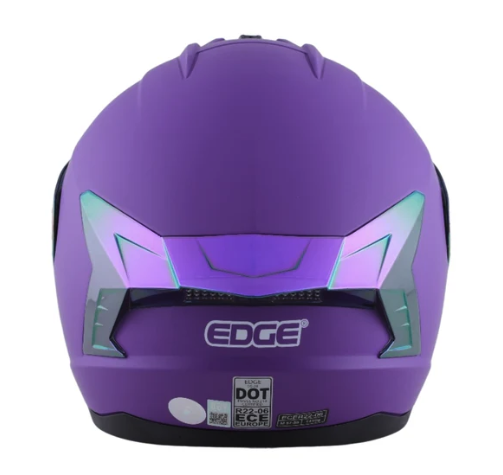 CASCO INTEGRAL EDGE DC EXTREME SOLID MORADO MATE ACCESORIOS METALIZADOS