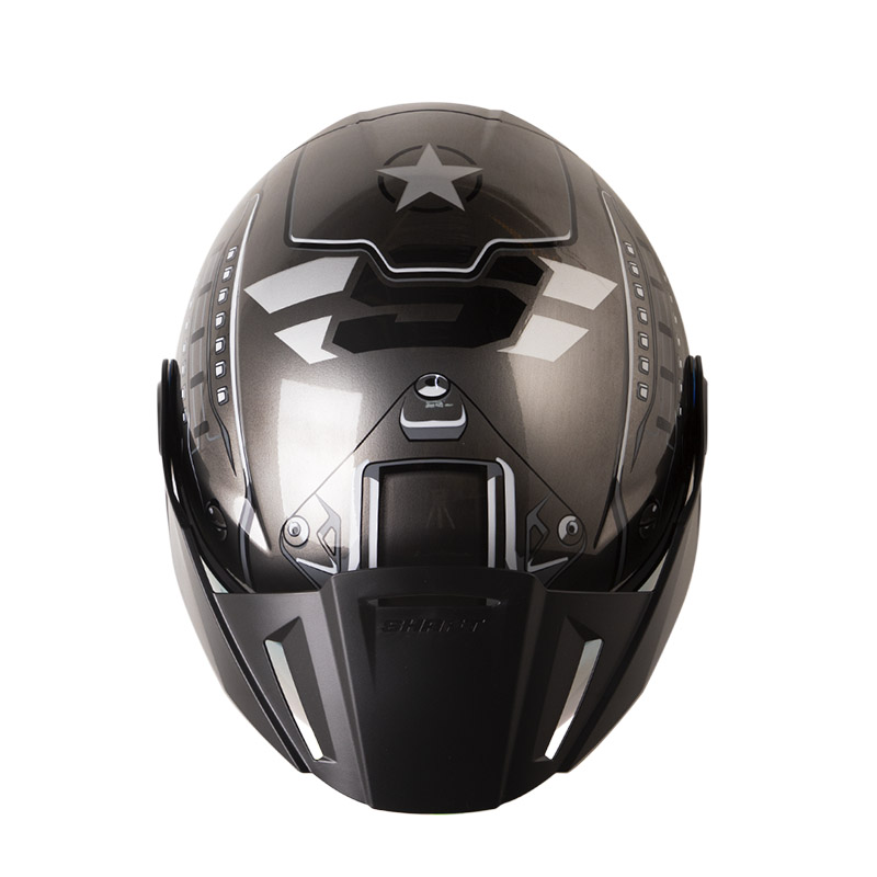 CASCO ABIERTO SHAFT 212 BALLISTIC CROMADO NEGRO 