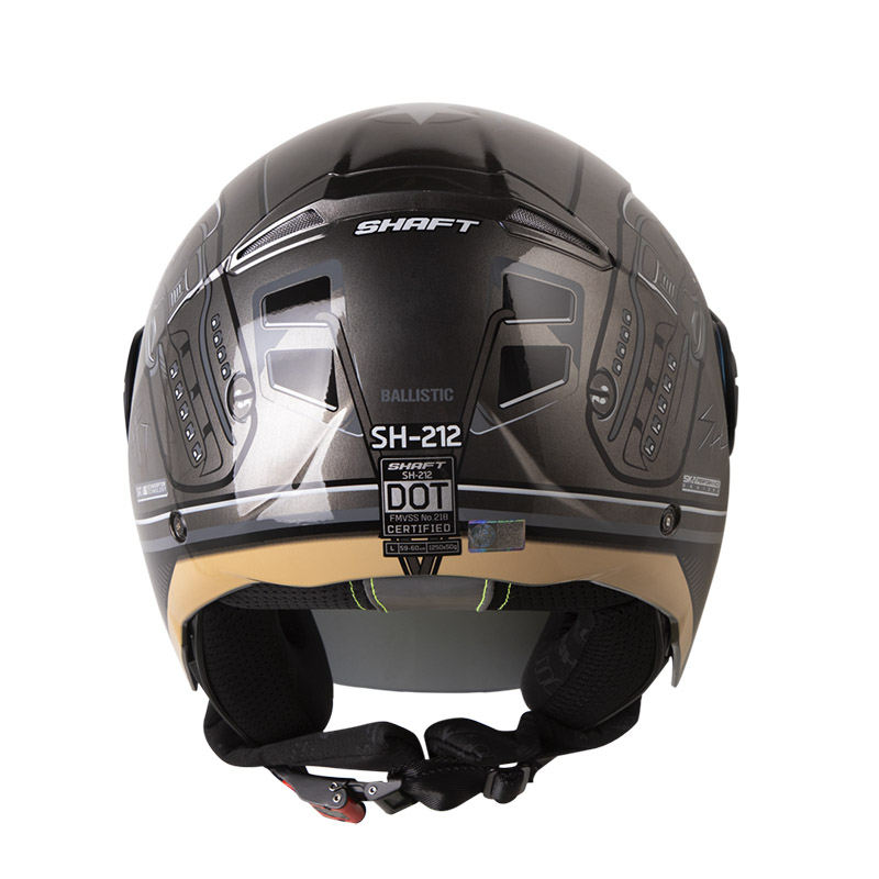 CASCO ABIERTO SHAFT 212 BALLISTIC CROMADO NEGRO 