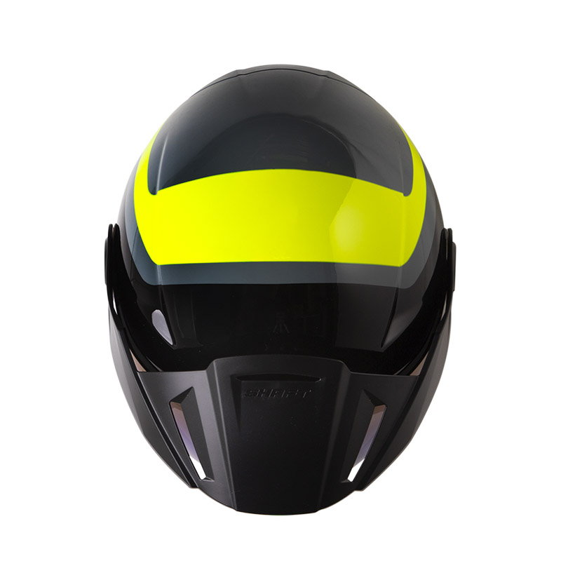 CASCO ABIERTO SHAFT 212 DUSTER GRIS OSCURO AMARILLO BRILLO