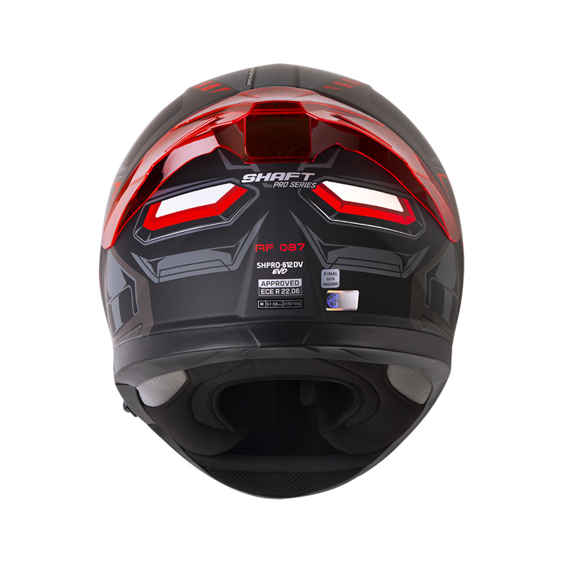 CASCO INTEGRAL SHAFT PRO 612 AF 087 GRIS OSCURO ROJO MATE