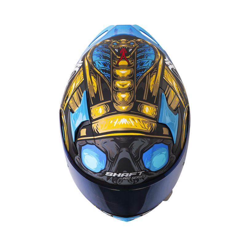 CASCO INTEGRAL SHAFT PRO 612 FARAON NEGRO AZUL MATE