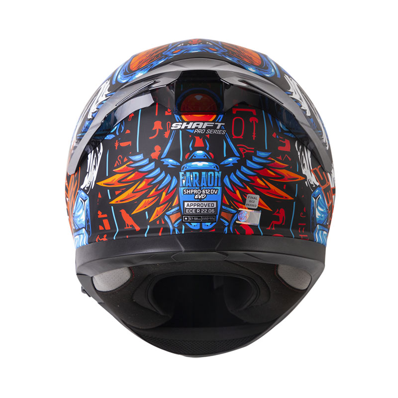 CASCO INTEGRAL SHAFT PRO 612 FARAON NEGRO NARANJA MATE