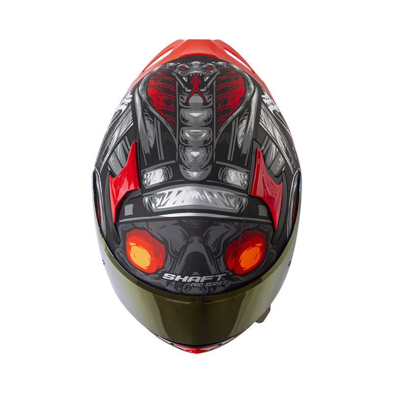 CASCO INTEGRAL SHAFT PRO 612 FARAON NEGRO ROJO MATE 
