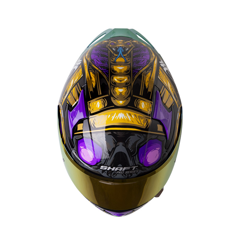 CASCO INTEGRAL SHAFT PRO 612 FARAON NEGRO MORADO BRILLO