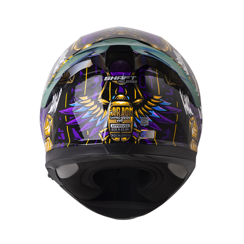 CASCO INTEGRAL SHAFT PRO 612 FARAON NEGRO MORADO BRILLO
