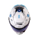 CASCO INTEGRAL SHAFT PRO 615 DOBLE VISOR MECKHA BLANCO AZUL BRILLO