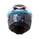 CASCO INTEGRAL SHAFT PRO 615 DOBLE VISOR MECKHA BLANCO AZUL BRILLO