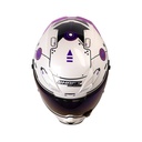 CASCO INTEGRAL SHAFT PRO 615 DOBLE VISOR MECKHA BLANCO PERLA MORADO BRILLO