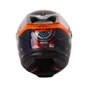 CASCO INTEGRAL SHAFT PRO 615 DOBLE VISOR MECKHA CROMADO NARANJA BRILLO