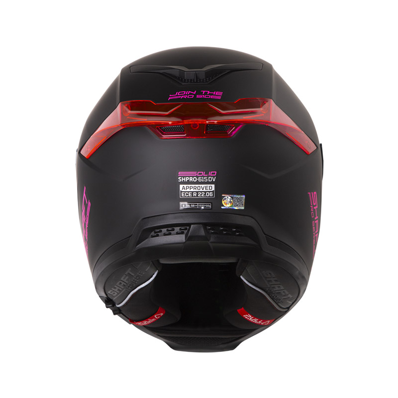 CASCO INTEGRAL SHAFT PRO 615 DOBLE VISOR SOLID NEGRO FUCSIA MATE
