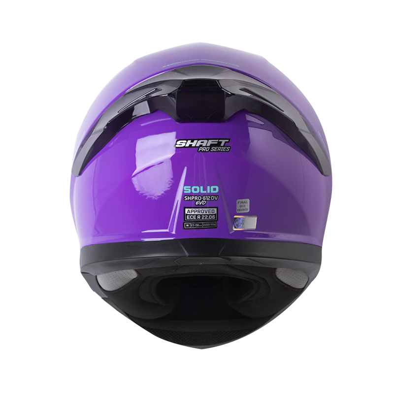 CASCO INTEGRAL SHAFT PRO 612 EVO DOBLE VISOR SOLID MORADO TURQUESA