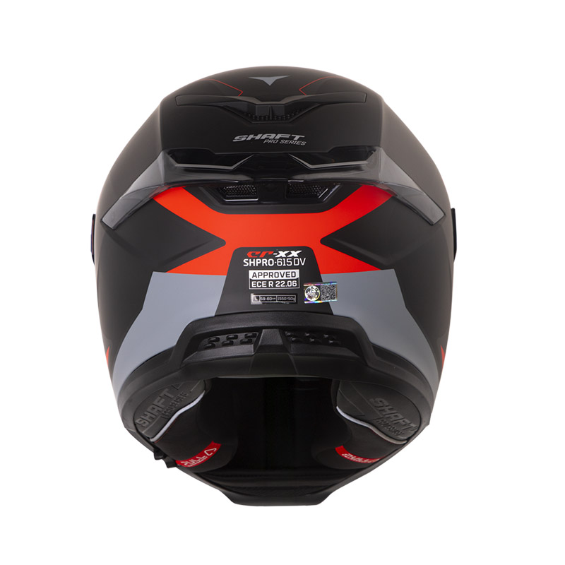 CASCO INTEGRAL SHAFT PRO 615 DOBLE VISOR CR-XX GRIS OSCURO ROJO MATE