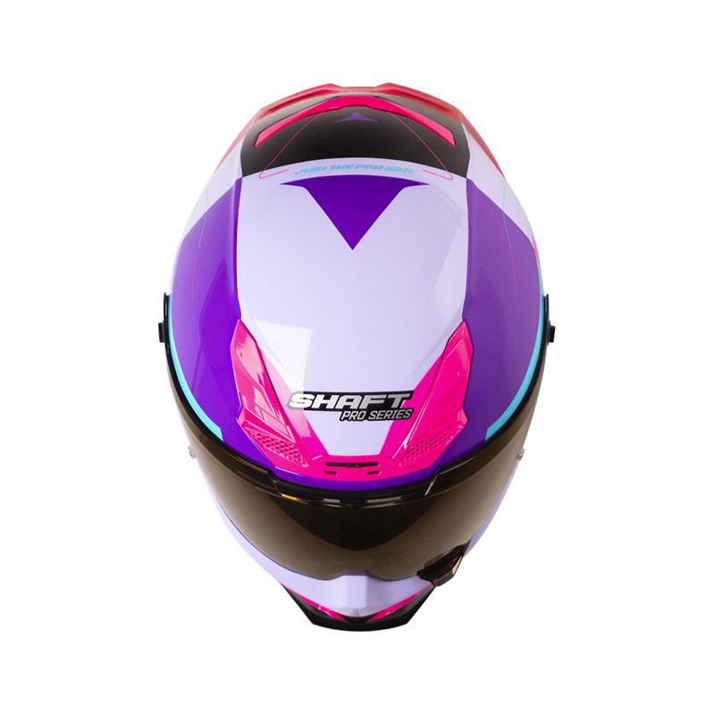 CASCO INTEGRAL SHAFT PRO 615 DOBLE VISOR CR-XX MORADO CLARO FUCSIA BRILLO