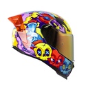 CASCO INTEGRAL SHAFT 562 R DREAMS AZUL CLARO NARANJA BRILLO
