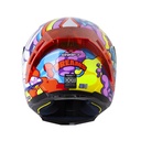 CASCO INTEGRAL SHAFT 562 R DREAMS AZUL CLARO NARANJA BRILLO