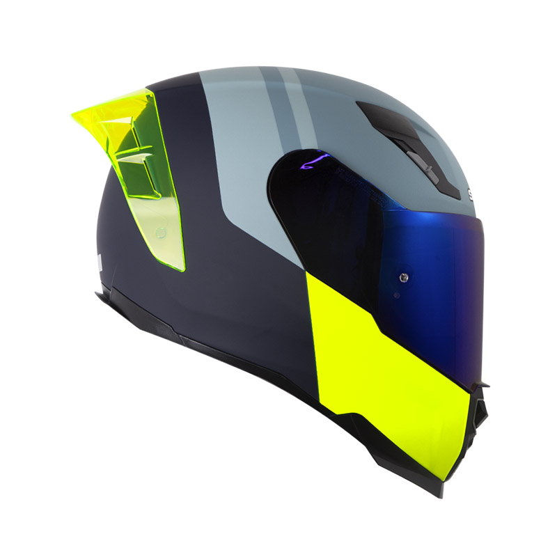 CASCO INTEGRAL SHAFT 562 R KANG AZUL OSCURO AMARILLO MATE