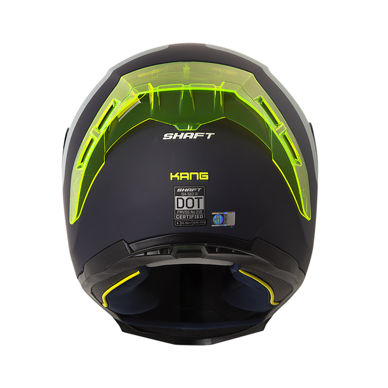 CASCO INTEGRAL SHAFT 562 R KANG AZUL OSCURO AMARILLO MATE
