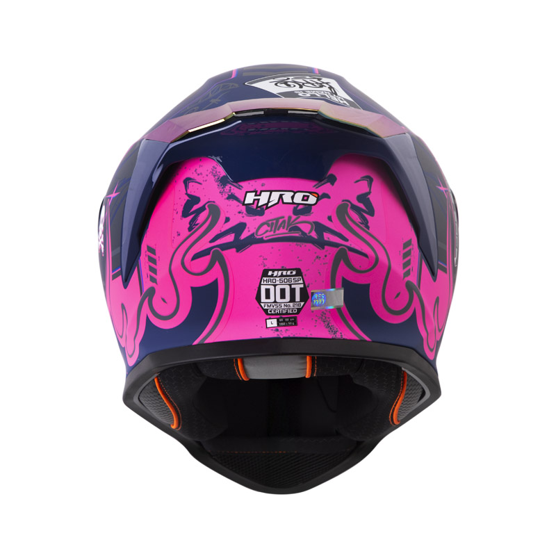 CASCO INTEGRAL HRO 506SP CITAK AZUL OSCURO FUCSIA MATE