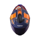 CASCO INTEGRAL HRO 506SP CITAK AZUL OSCURO NARANJA MATE