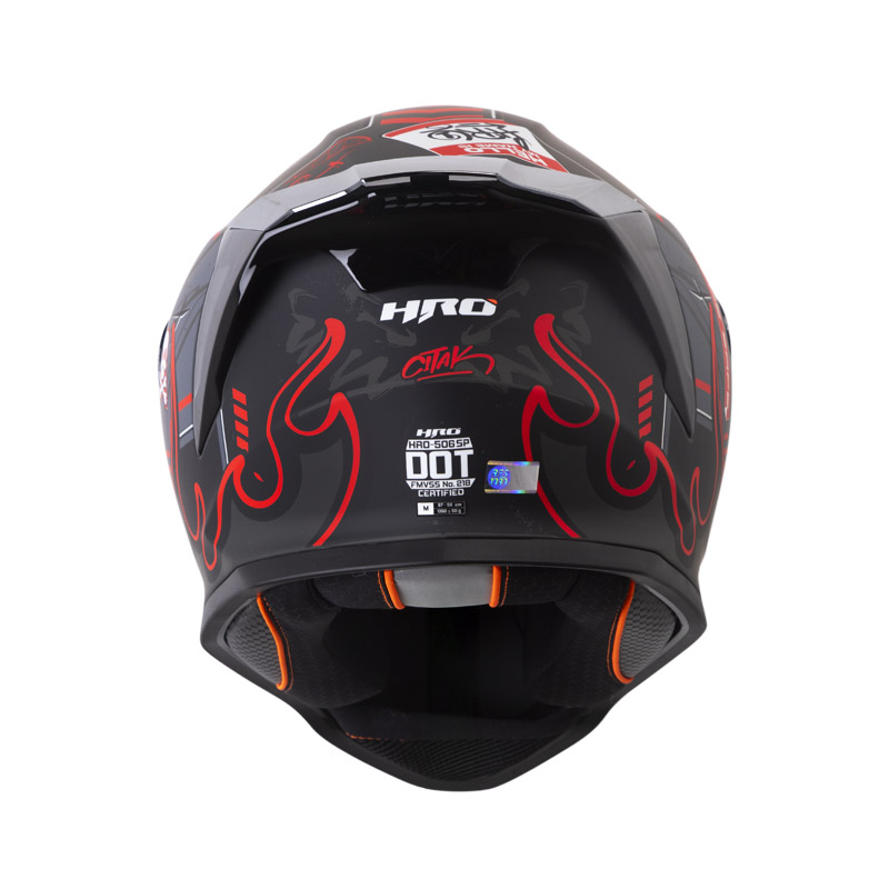 CASCO INTEGRAL HRO 506SP CITAK NEGRO ROJO MATE