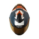 CASCO INTEGRAL HRO 506SP STEAM BLANCO NARANJA BRILLO