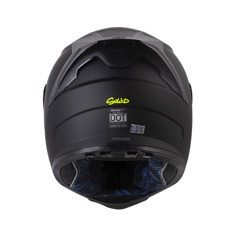 CASCO INTEGRAL SHAFT 502SP SOLID NEGRO AMARILLO MATE