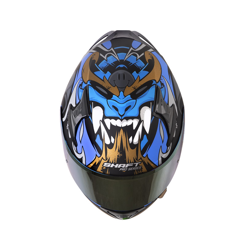 CASCO INTEGRAL SHAFT PRO 612 INSIDE SOUL AZUL GRIS MATE