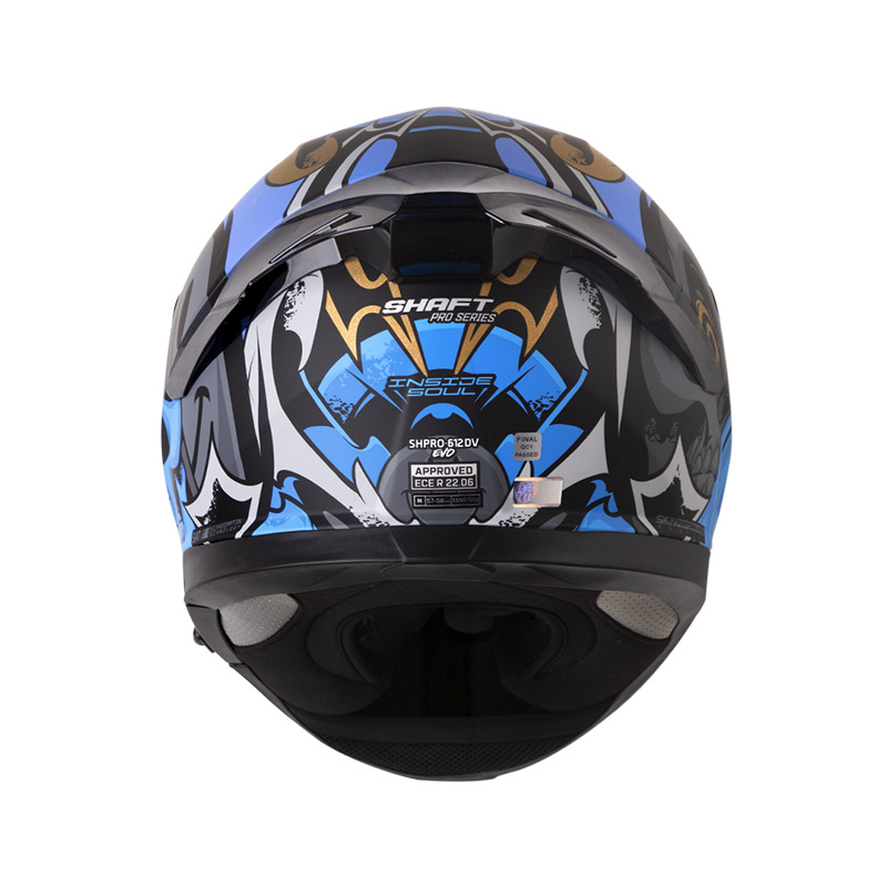 CASCO INTEGRAL SHAFT PRO 612 INSIDE SOUL AZUL GRIS MATE