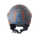 CASCO ABIERTO SHAFT 212 SPIFIX GRIS OSCURO NARANJA MATE
