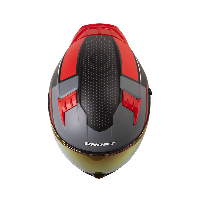 CASCO INTEGRAL SHAFT 504 DOBLE VISOR DIRECTAR NEGRO ROJO MATE