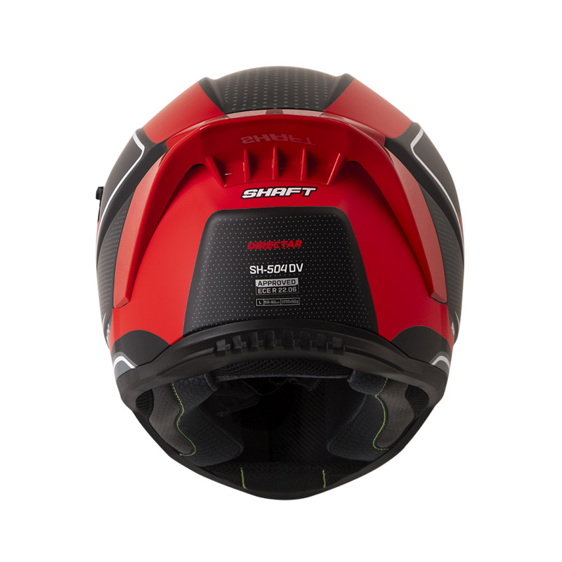 CASCO INTEGRAL SHAFT 504 DOBLE VISOR DIRECTAR NEGRO ROJO MATE