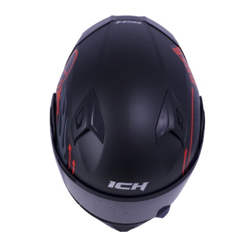 CASCO ABATIBLE ICH 3120 DOBLE VISOR RANDOME V2 NEGRO ROJO MATE VISOR NEGRO