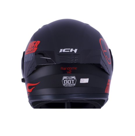 CASCO ABATIBLE ICH 3120 DOBLE VISOR RANDOME V2 NEGRO ROJO MATE VISOR NEGRO