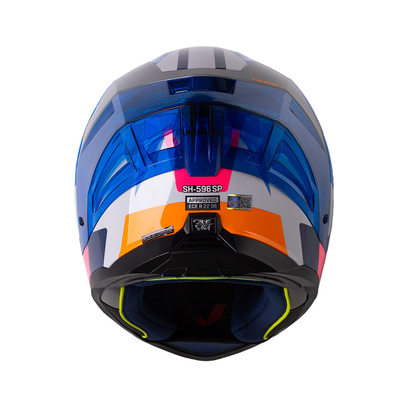 CASCO INTEGRAL SHAFT 596SP FICK GRIS CLARO NARANJA BRILLO