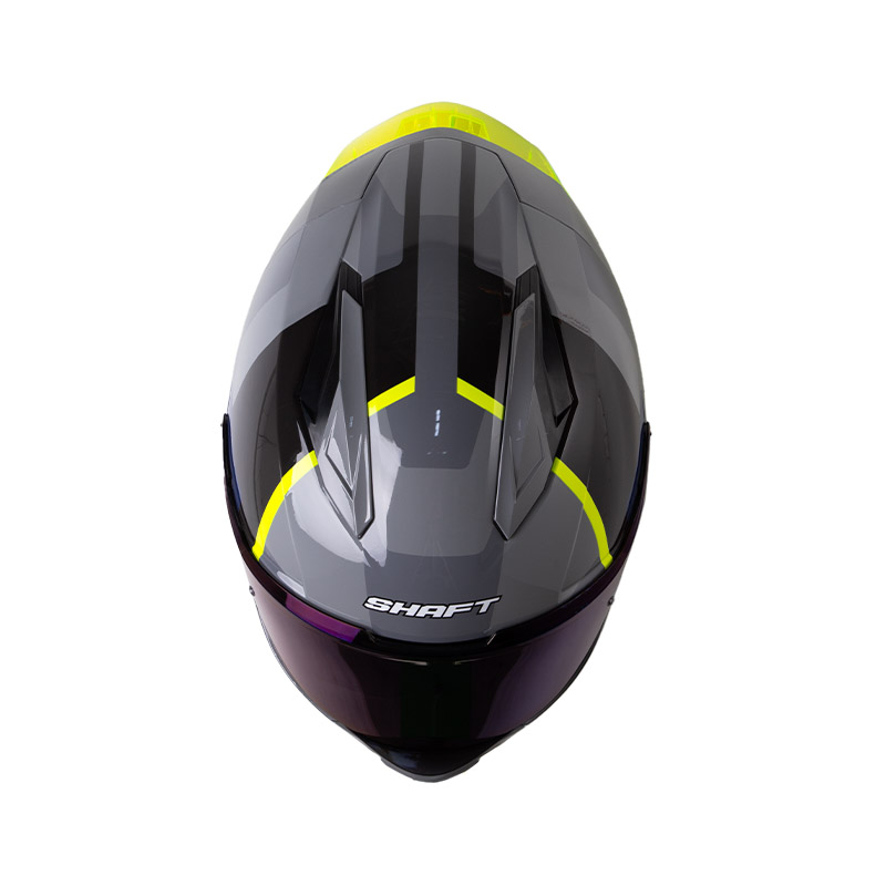 CASCO INTEGRAL SHAFT 596SP FICK GRIS AZUL OSCURO BRILLO