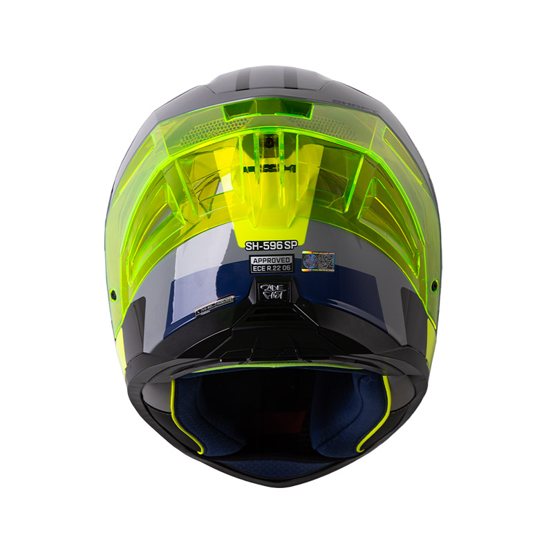 CASCO INTEGRAL SHAFT 596SP FICK GRIS AZUL OSCURO BRILLO