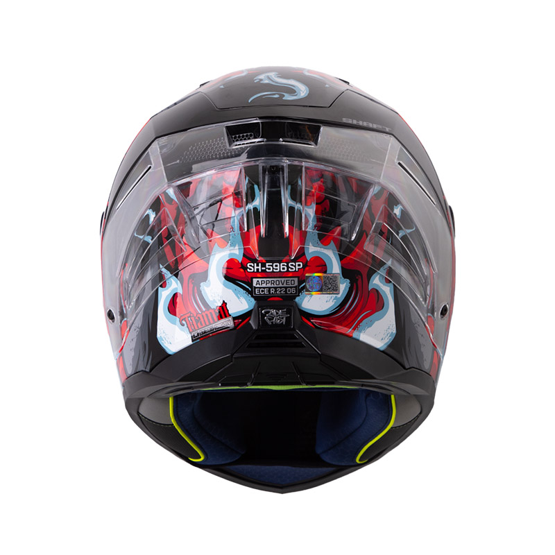 CASCO INTEGRAL SHAFT 596SP TIAMAT NEGRO ROJO BRILLO