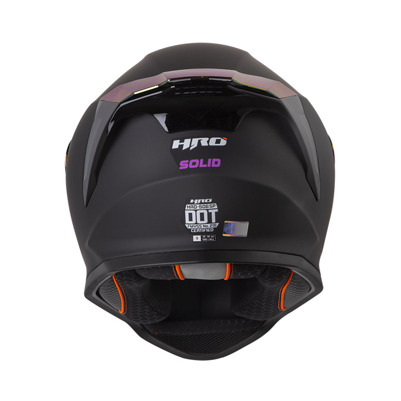 CASCO INTEGRAL HRO 506SP SOLID NEGRO MORADO MATE ALERON MORADO