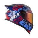 CASCO INTEGRAL HRO 506SP BLACK CAT AZUL OSCURO AZUL BRILLO